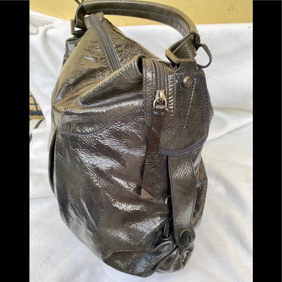 Francisco Biasia charcoal dark gray purse bag STYLISH with a pink dust bag - Picture 7 of 16